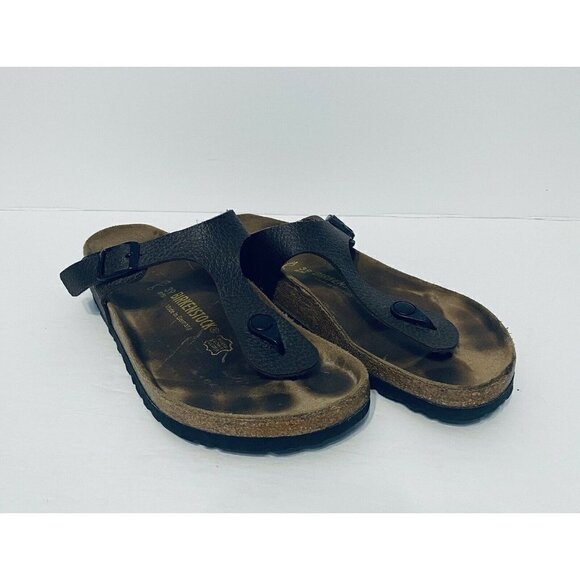 Birkenstock Gizeh Birkibuc Adult 39 Regular Brown Mocha Thong Minimalist - Picture 1 of 6